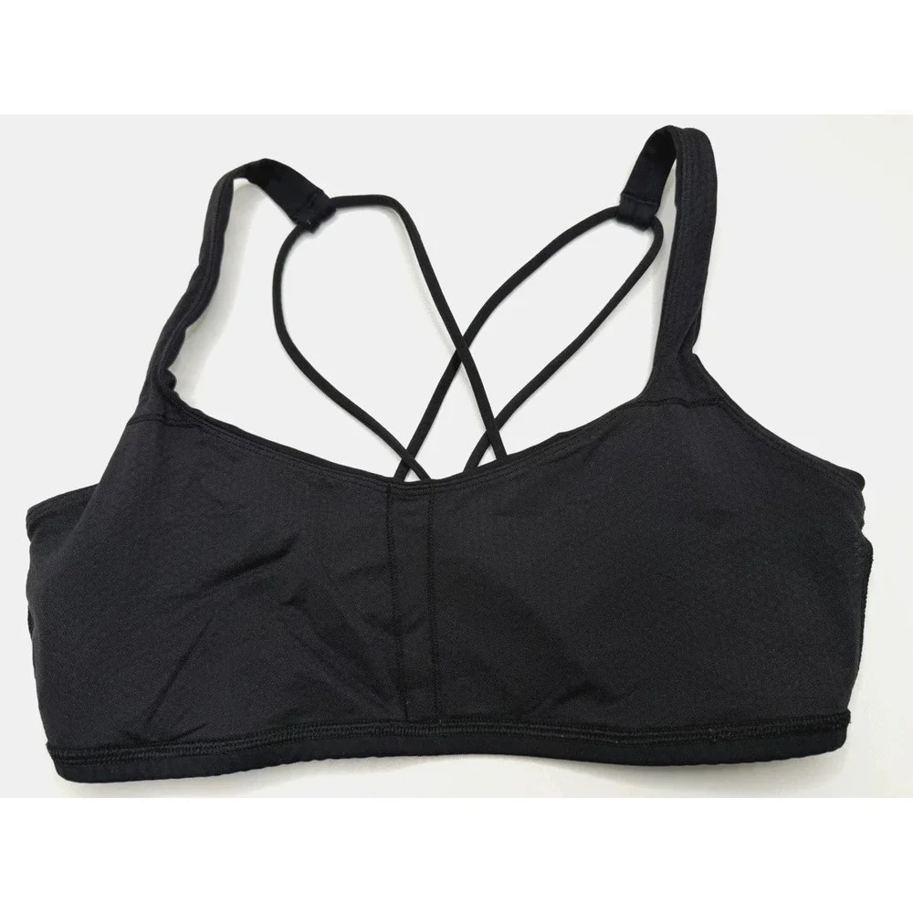 Lululemon Women's Like A Cloud Black Sports Bra Size 8 No Cup Pads